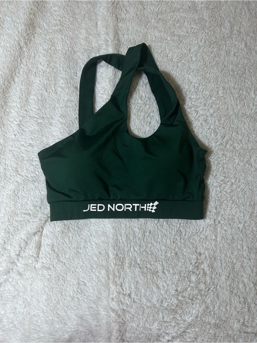 Jed North Forest Green Cross-Strap Sports Bra